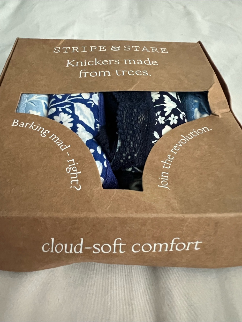 Stripe & Stare Women's Original Knicker 4-Pack Blue S NWT